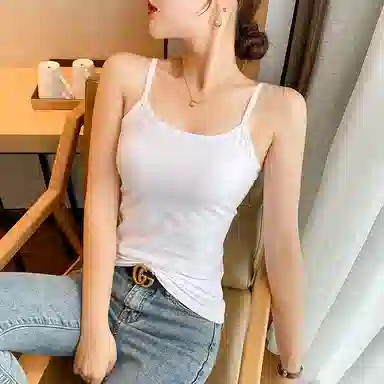 善己 纯色美背打底外穿背心 女款