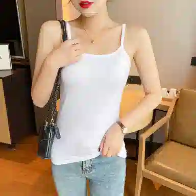 善己 纯色美背打底外穿背心 女款