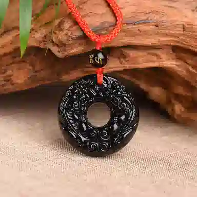 琢玉居 双貔貅平安扣男女情侣款项链饰品#好运 琉璃 吊坠 男女同款情侣款