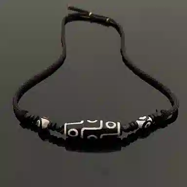 琢玉居 轻奢天珠串珠项链女新中式百搭复古时尚锁骨链男高级感民族风颈链#好运 琉璃 吊坠 男女同款情侣款