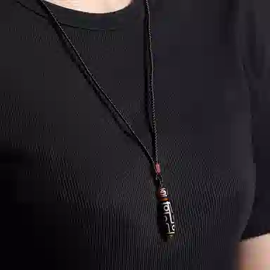 琢玉居 九眼天珠项链藏式民族风挂件百搭#好运 琉璃 吊坠 男女同款情侣款