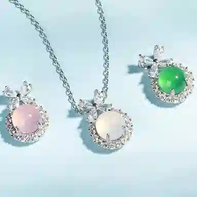 琢玉居 逃公主清新蛋面轻奢 琉璃 吊坠 女款