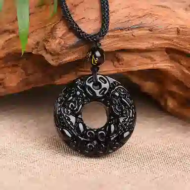 琢玉居 双貔貅平安扣男女情侣款项链饰品#好运 琉璃 吊坠 男女同款情侣款