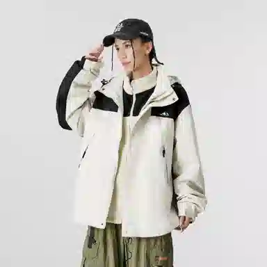 雅鹿优选  可拆卸保暖内搭宽松连帽三合一  防水防风冲锋衣 男女同款