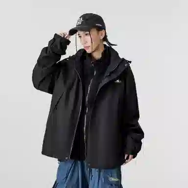 雅鹿优选  可拆卸保暖内搭宽松连帽三合一  防水防风冲锋衣 男女同款