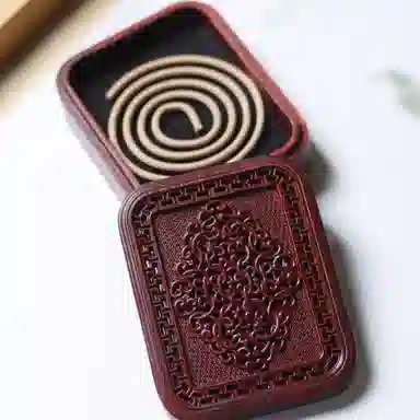 書卓 新中式国风 精致高端 双面精雕 工艺细致 紫檀属 香盒 男女同款情侣款