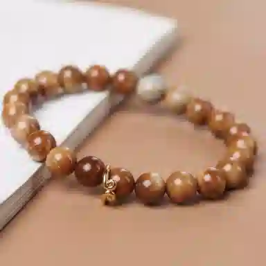 書卓 楼兰戈壁色 顶级妖飘花 搭配阿拉善彩玉 新中式饰品念珠 平安福#好运 库克 手串 男女同款情侣款