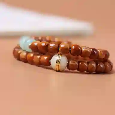 書卓 搭配 汉堡珠 轻奢精致 念珠  新中式百搭文玩饰品 平安喜乐 库克 手串 男女同款情侣款