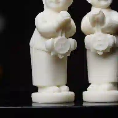 書卓 童男童女  国潮新中式  招财转运 腰缠万贯#好运 精雕 象牙果 摆件 男女同款情侣款