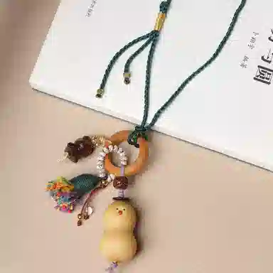 書卓 表情包 砖石熊 跑环 手工编织#好运 国潮新中式 葫芦 菩提类挂件 男女同款情侣款