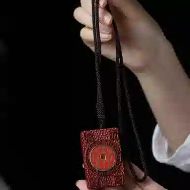 精雕工艺 書卓 天宫赐福 平安无事牌 吉祥如意#好运 檀木 车挂 男女同款情侣款