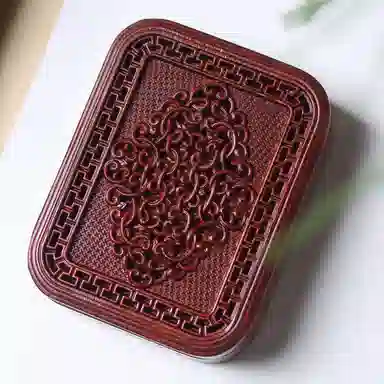 書卓 新中式国风 精致高端 双面精雕 工艺细致 紫檀属 香盒 男女同款情侣款