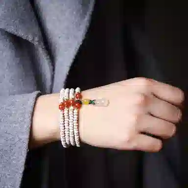 書卓 多圈佛珠葫芦流苏 新中式 盘玩#好运 星月菩提 手串 男女同款情侣款