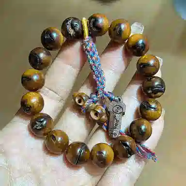 書卓 正宗全雷痕护身深山老树龄原木挂件平安#好运 招财 【八卦北斗七星剑与法器】防惊吓噩梦 雷击木 木作手串 男女同款情侣款