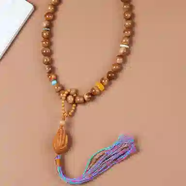 書卓 搭配橄榄核佛手 双圈叠戴跑环高级感手持#好运 库克 手串 男女同款情侣款