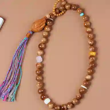 書卓 搭配橄榄核佛手 双圈叠戴跑环高级感手持#好运 库克 手串 男女同款情侣款