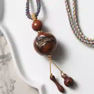 書卓 神木 脖挂木鱼款正能量高磁场 聚财招财转运人手必备#好运 雷击木 项链 男女同款情侣款