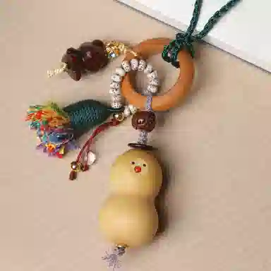 書卓 表情包 砖石熊 跑环 手工编织#好运 国潮新中式 葫芦 菩提类挂件 男女同款情侣款