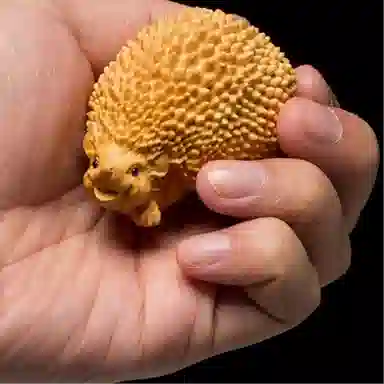 書卓 经典设计款 独占鳌头 刺猬 平安福#好运 黄杨木 木作摆件 男女同款情侣款