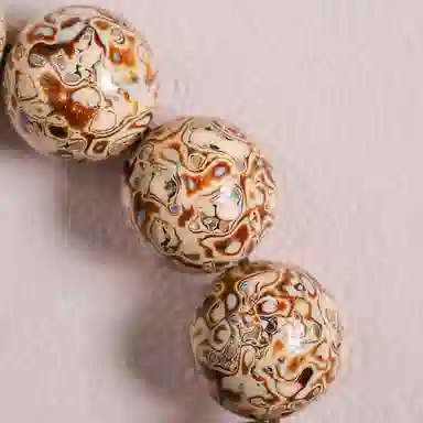 書卓 转运珠 水逆退散 新中式文玩念珠#好运 手工制作 镶满螺钿 大漆 手串 男女同款情侣款