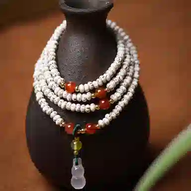 書卓 多圈佛珠葫芦流苏 新中式 盘玩#好运 星月菩提 手串 男女同款情侣款