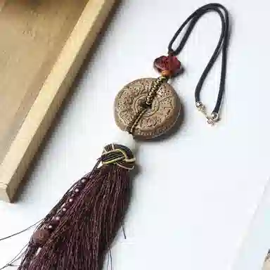 書卓 六字真言 小叶桢楠老料  香气优雅 高贵典雅 金丝#好运 楠木 车挂 男女同款情侣款