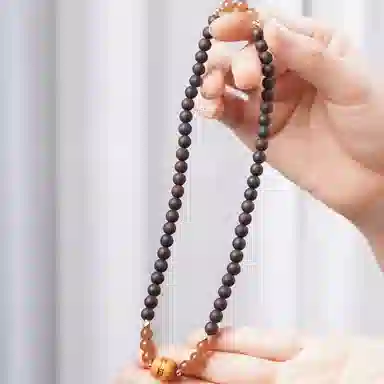 書卓 经典复古风搭配串国潮佛珠平安双圈#好运 复古文玩 降真香 手串 男女同款情侣款