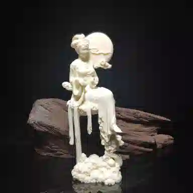 書卓 精雕细琢 新颖独特 人物栩栩如生#转运 象牙果 摆件 男女同款情侣款