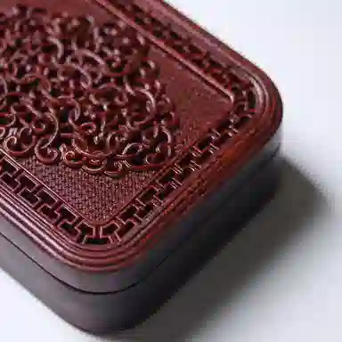 書卓 新中式国风 精致高端 双面精雕 工艺细致 紫檀属 香盒 男女同款情侣款