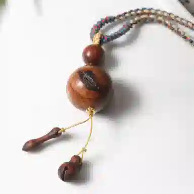 書卓 神木 脖挂木鱼款正能量高磁场 聚财招财转运人手必备#好运 雷击木 项链 男女同款情侣款