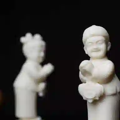 書卓 童男童女  国潮新中式  招财转运 腰缠万贯#好运 精雕 象牙果 摆件 男女同款情侣款