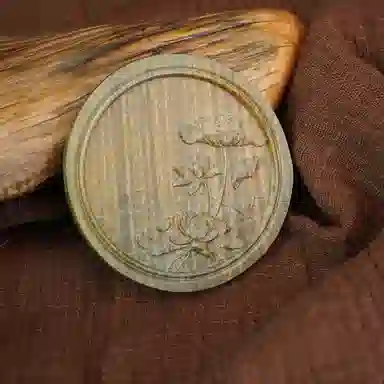 書卓 雕花出水芙蓉的神奇美丽 绿檀 复古镜 男女同款情侣款