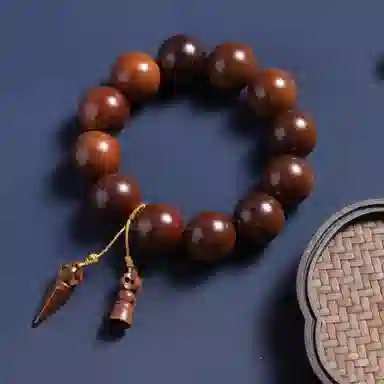 書卓 正宗 护身百年深山老树龄原木挂件平安#好运 雷击木 木作手串 男女同款情侣款