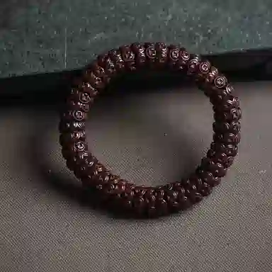 書卓 精雕工艺皮质细腻 油性高#好运 招财进宝 时来运转 上岸 步步高升 开门见喜 紫金鼠 手串 男女同款情侣款