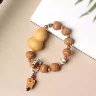 書卓 葫芦 猴头 上上签 新中式招财转运福禄百搭#好运 檀木 手串 男女同款情侣款