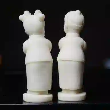 書卓 童男童女  国潮新中式  招财转运 腰缠万贯#好运 精雕 象牙果 摆件 男女同款情侣款