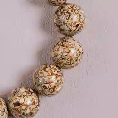 書卓 转运珠 水逆退散 新中式文玩念珠#好运 手工制作 镶满螺钿 大漆 手串 男女同款情侣款