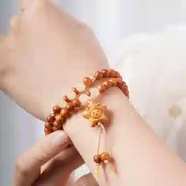 書卓 新中式国潮文玩佛珠 双圈基础款 文艺复古民族风佩戴盘玩念珠招财转运纳福上岸#好运 陈化 崖柏 手串 男女同款情侣款