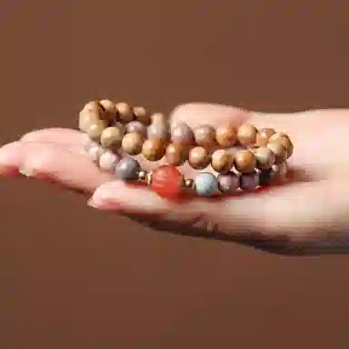 書卓 新中式国风气质  高档平安  手工打磨  富甲天下 库克 手串 男女同款情侣款