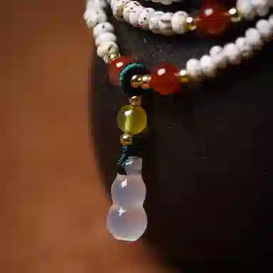 書卓 多圈佛珠葫芦流苏 新中式 盘玩#好运 星月菩提 手串 男女同款情侣款