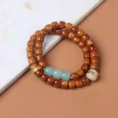 書卓 搭配 汉堡珠 轻奢精致 念珠  新中式百搭文玩饰品 平安喜乐 库克 手串 男女同款情侣款