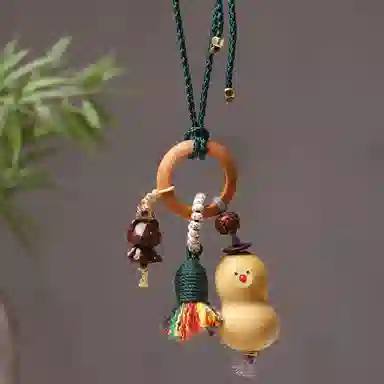 書卓 表情包 砖石熊 跑环 手工编织#好运 国潮新中式 葫芦 菩提类挂件 男女同款情侣款