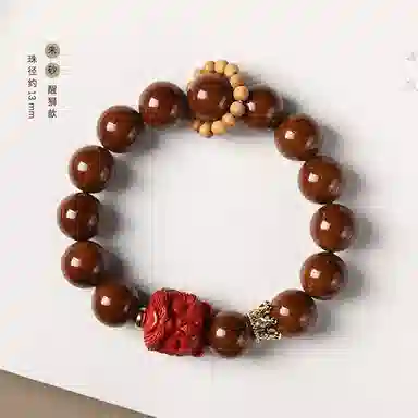 書卓 国风民族风新中式念珠财源文玩光珠精雕吉祥醒狮念珠佛珠#好运 紫金鼠 手串 男女同款情侣款