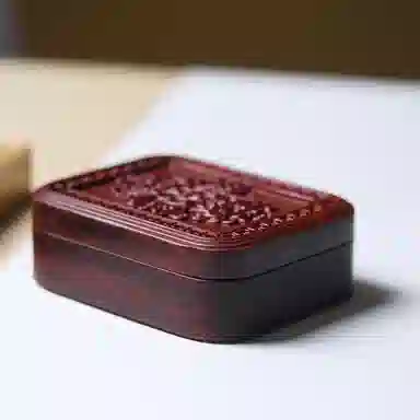 書卓 新中式国风 精致高端 双面精雕 工艺细致 紫檀属 香盒 男女同款情侣款