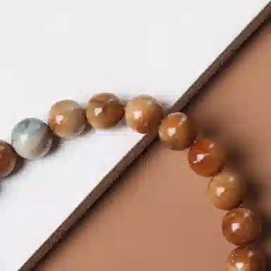 書卓 楼兰戈壁色 顶级妖飘花 搭配阿拉善彩玉 新中式饰品念珠 平安福#好运 库克 手串 男女同款情侣款