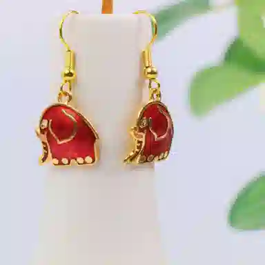 Heritage Old Goods Hongqiao Alloy Enamel Earrings Women