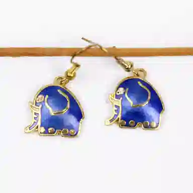Heritage Old Goods Hongqiao Alloy Enamel Earrings Women