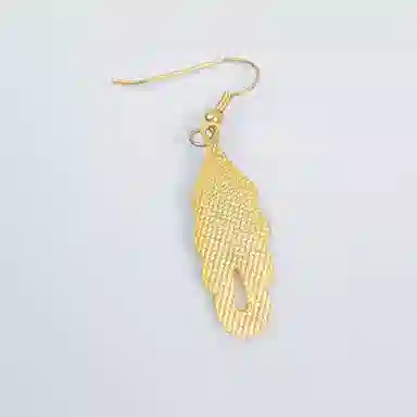 非遗老货 红桥 蓝色羽毛 珐琅 耳环 女款