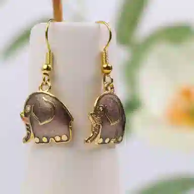 Heritage Old Goods Hongqiao Alloy Enamel Earrings Women
