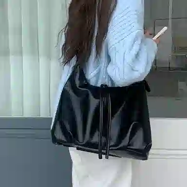 PINK LAND Vintage PU Crossbody Bag Black Brown